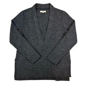Madewell Low V Neck Long sleeve sweater grey Medium